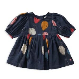 Pink Chicken Girls Brooke Balloon Print Blue Dress 6/12M